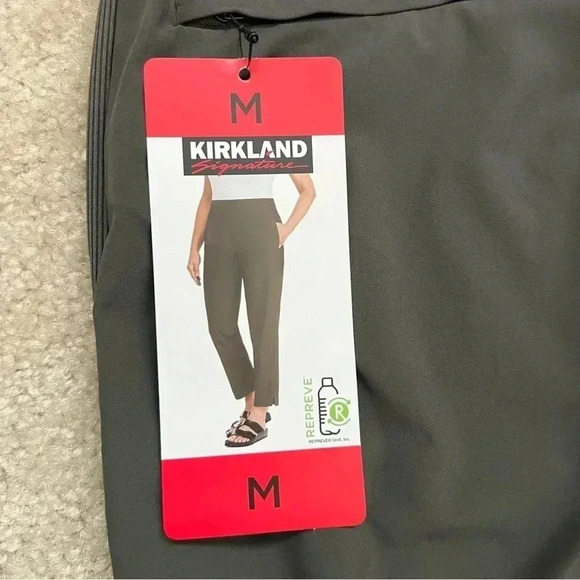 Kirkland Signature Ladies Ankle Travel Pant Stretch Quick Dry Green Sz Med Green - Picture 14 of 16